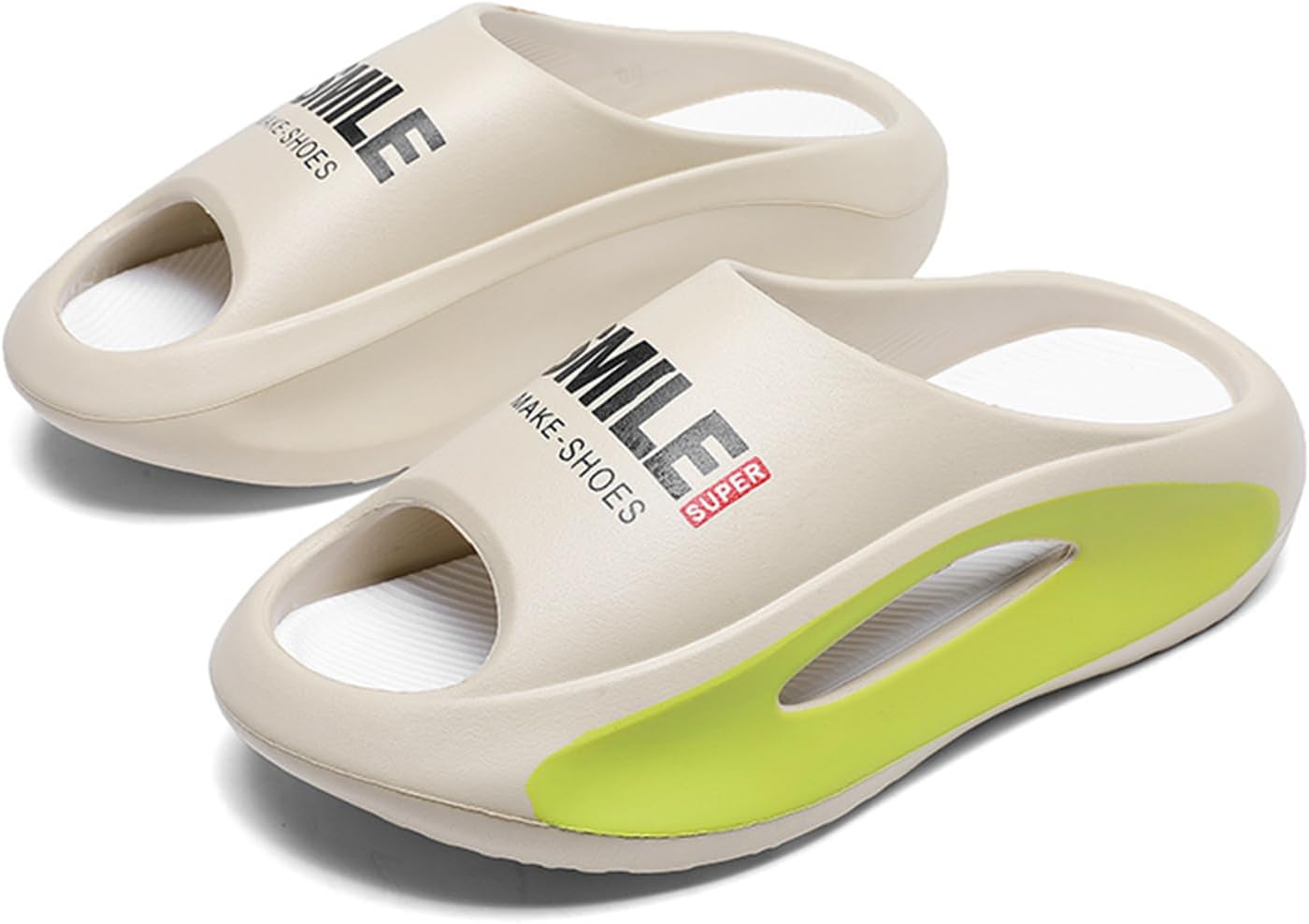 

Мужские шлепанцы Abborora Cloud, мягкие слайдеры EVA для восстановления, с толстой подошвой, открытым носком, мужские шлепанцы-подушки для дома и улицы, хаки