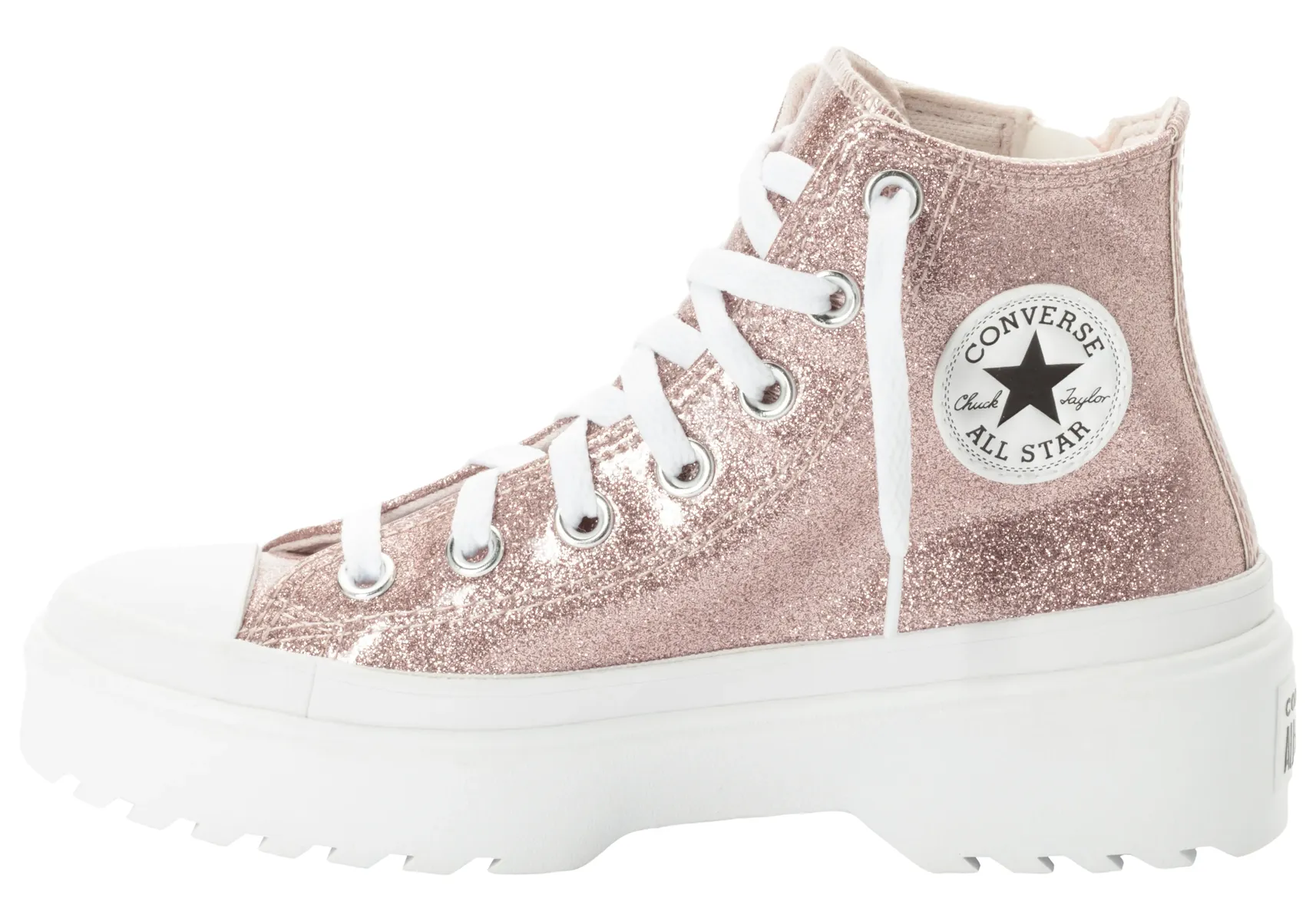 Кроссовки Converse "CHUCK TAYLOR ALL STAR LUGGED GLITTER", белый — фото 3