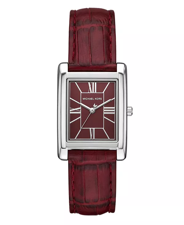 

Женские часы Essex с тремя стрелками, красные, из кожи, 26x36 мм Michael Kors, red