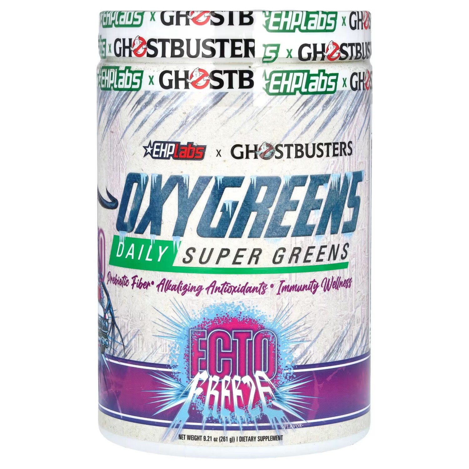 

Ghostbusters, Oxygreens, Daily Super Greens, Ecto Freeze, 9,21 унции (261 г) Ehplabs