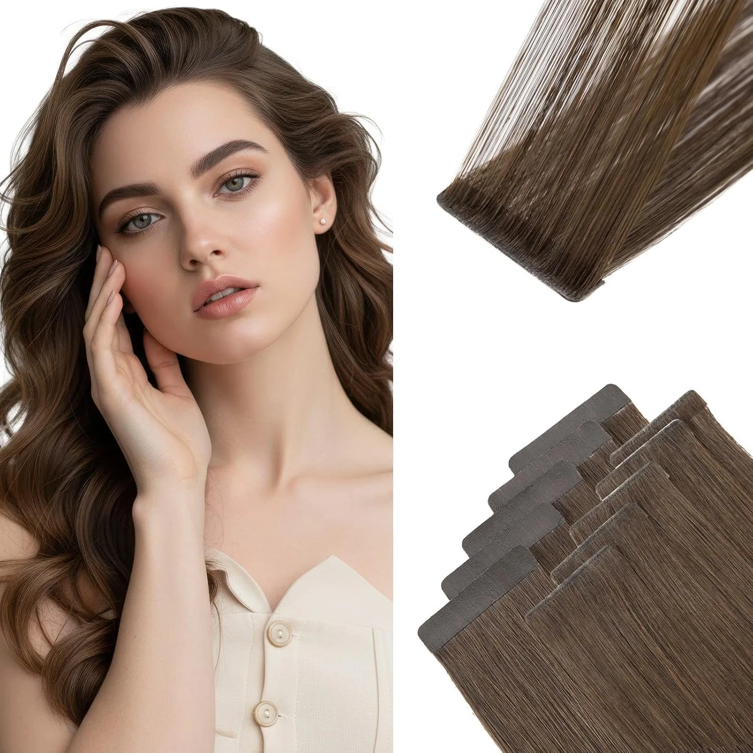 Накладные пряди MY-LADY из натуральных волос, 30 см, темно-коричневые My-Lady, 02 Dark Brown