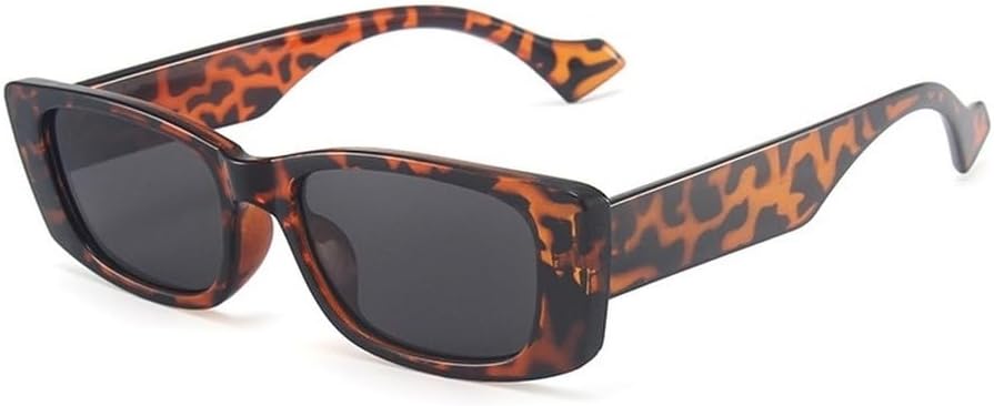 

Ретро-солнцезащитные очки прямоугольной формы для женщин, популярные модные очки конфетных цветов, мужские квадратные солнцезащитные очки с защитой от УФ-излучения UV400 SKFGNX, Leopard Grey