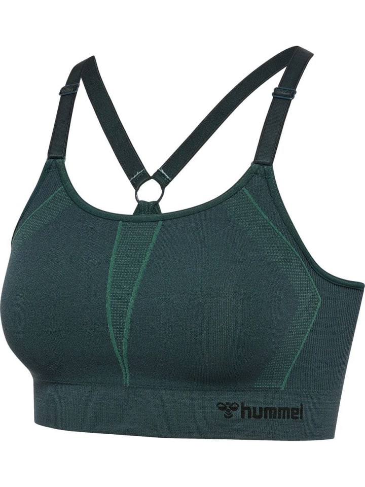

Футболка "Hmlmt Power Seamless Sports Bra" зеленого цвета Hummel