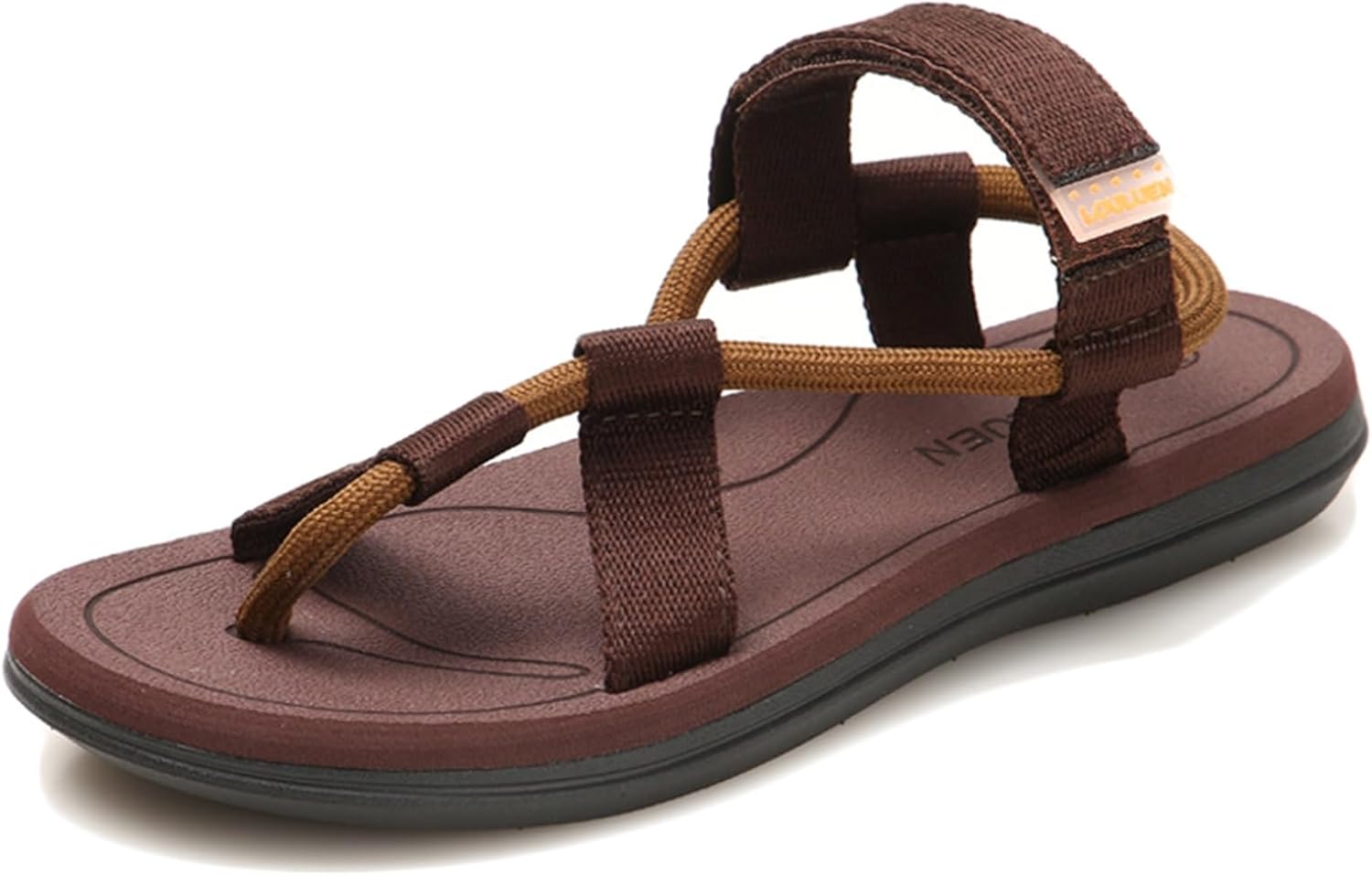 

Летние мужские ортопедические сандалии с кольцом на пальце для мозолей, повседневные пляжные тапочки при подошвенном фасците, римские шлепанцы с поддержкой свода стопы Wcxty, коричневый