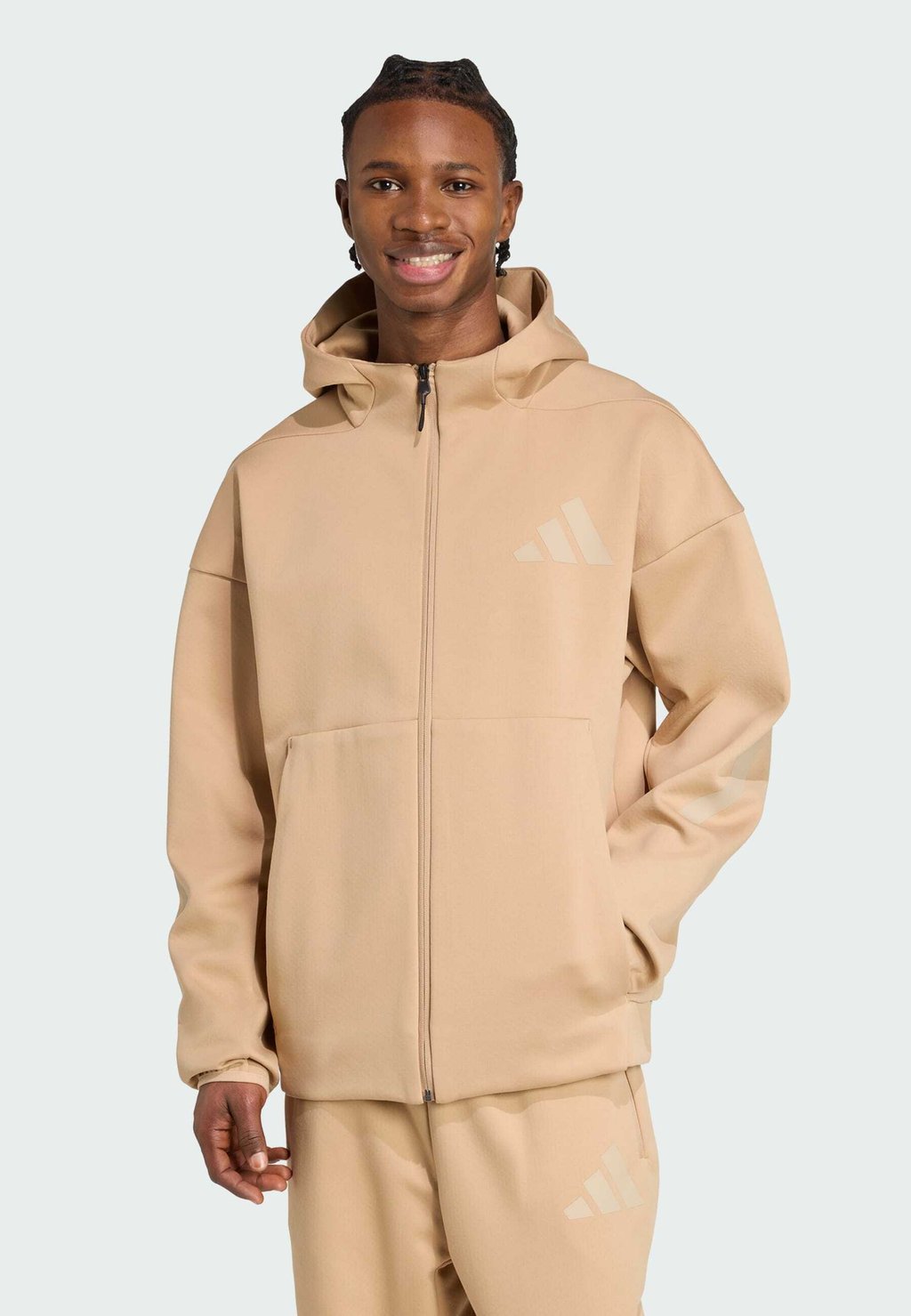

Толстовка на молнии Adidas Sportswear, песочный