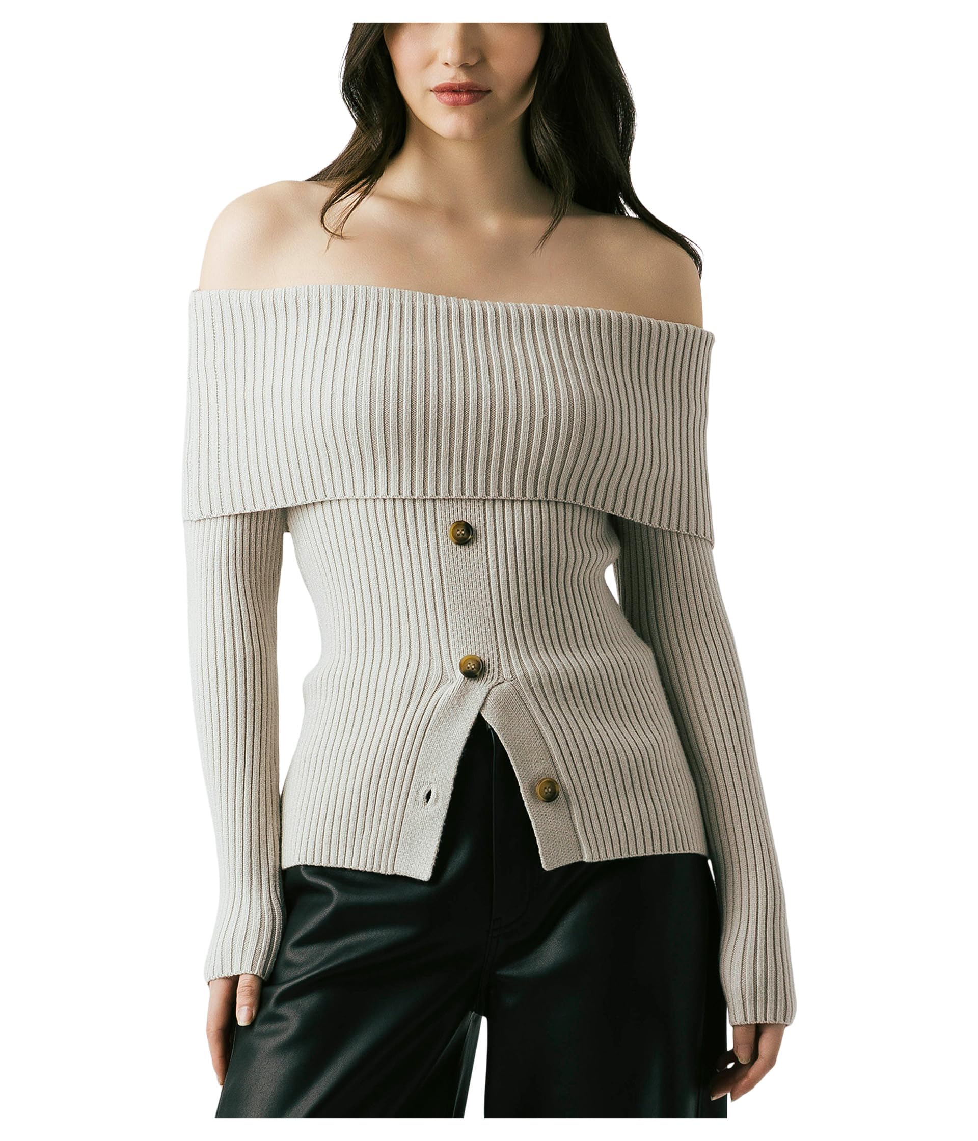 

Свитер Blank NYC Off Shoulder Sweater, серый