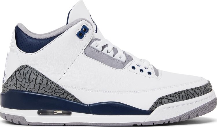 

Кроссовки Air Jordan 3 Retro 'Midnight Navy', белый