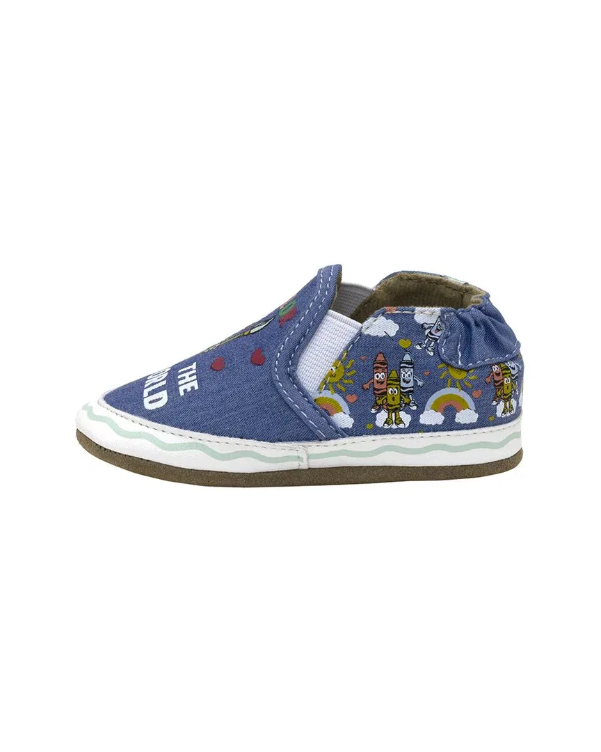 Robeez Crayola Color The World Soft Sole, синий — фото 2