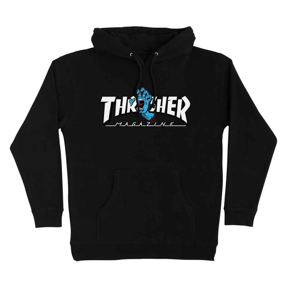 

Худи Santa Cruz Thrasher screaming logo, черный