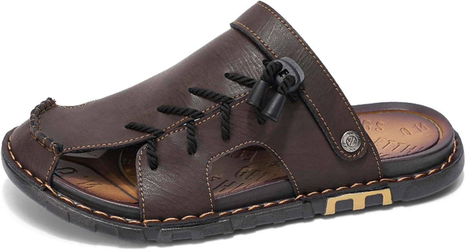 

Мужские модные сандалии-шлепанцы с поддержкой свода стопы, спортивные сандалии, летние быстросохнущие сандалии-рыбаки, пляжная обувь, обувь для дома и улицы, повседневные сабо, садовая обувь Generic, Coffee