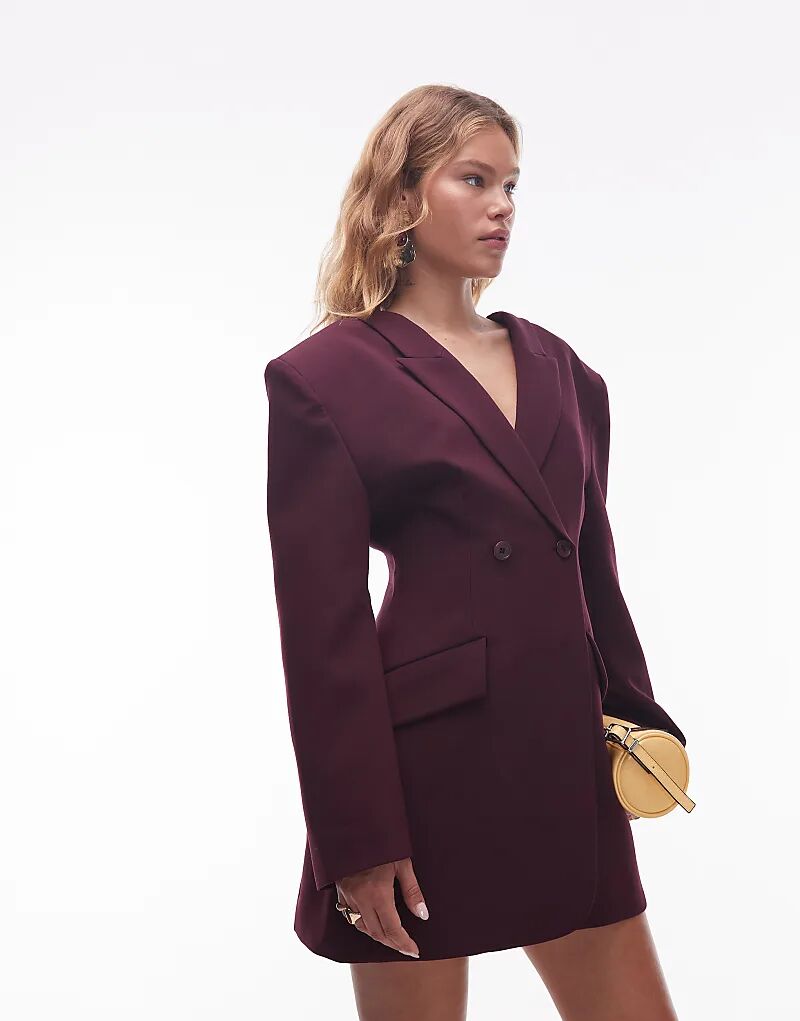 

Платье-блейзер ASOS DESIGN, приталенного кроя, сливового цвета