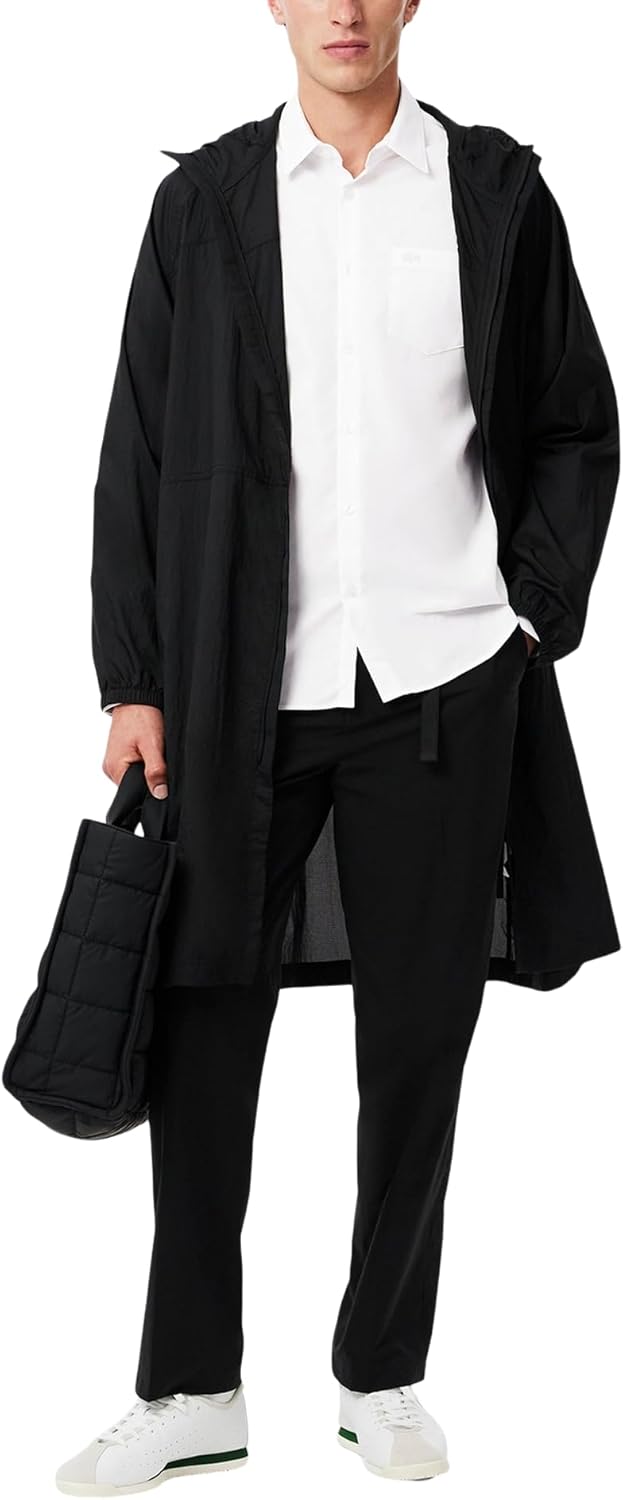 Lacoste мужская рубашка с длинным рукавом, обычный крой, однотонная, White — фото 4