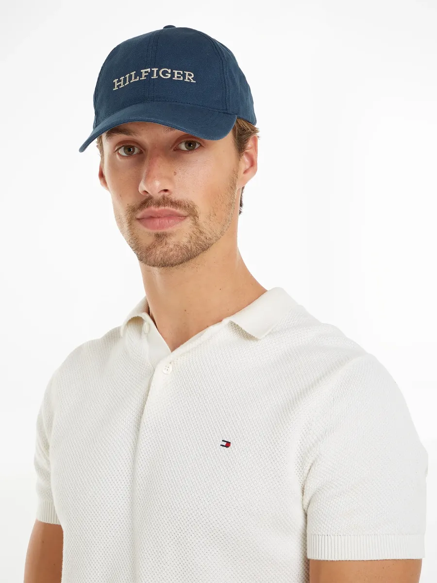 

Бейсбольная кепка Tommy Hilfiger "TH MONOTYPE SOFT 6 PANEL CAP" с надписью-логотипом, цвет Aegean Sea