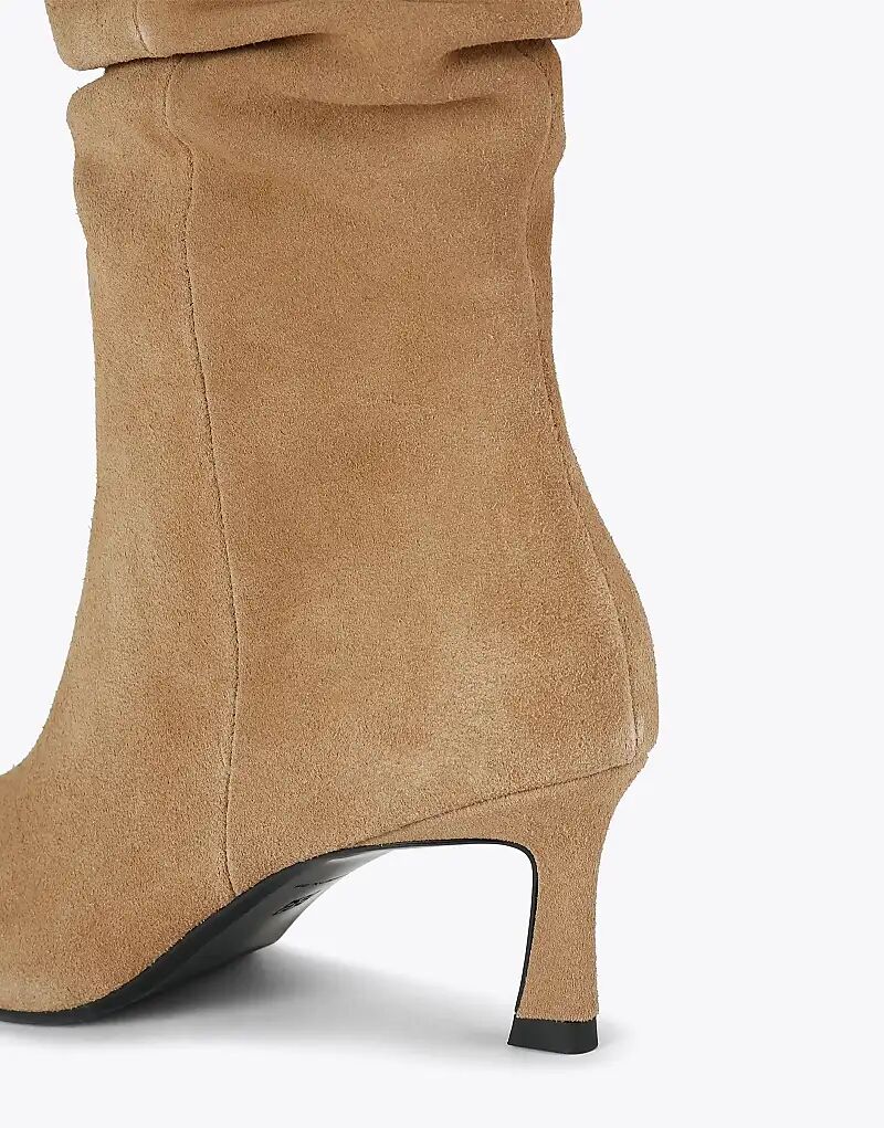 Сапоги KG Kurt Geiger Stark с рюшами из верблюжьей замши — фото 3