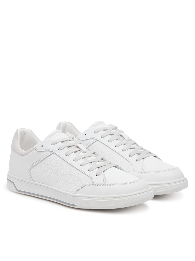 Кроссовки Low Top Lace Up Lth Mono HM0HM01756 Calvin Klein, белый — фото 2