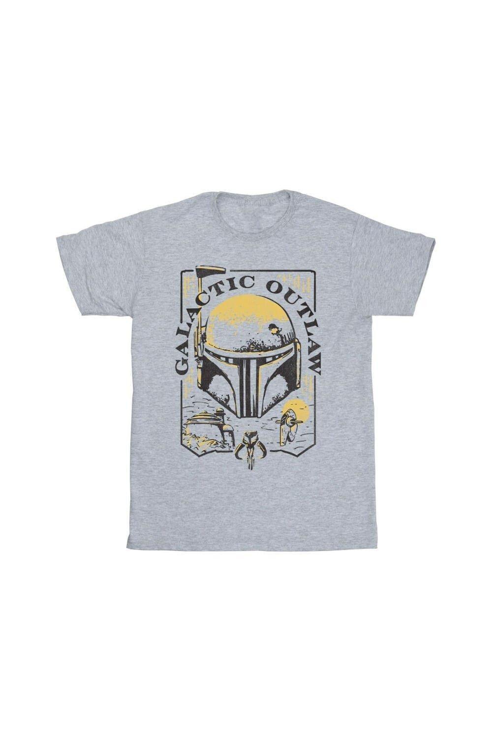 

Хлопковая футболка Galactic Outlaw Distress Star Wars, серый