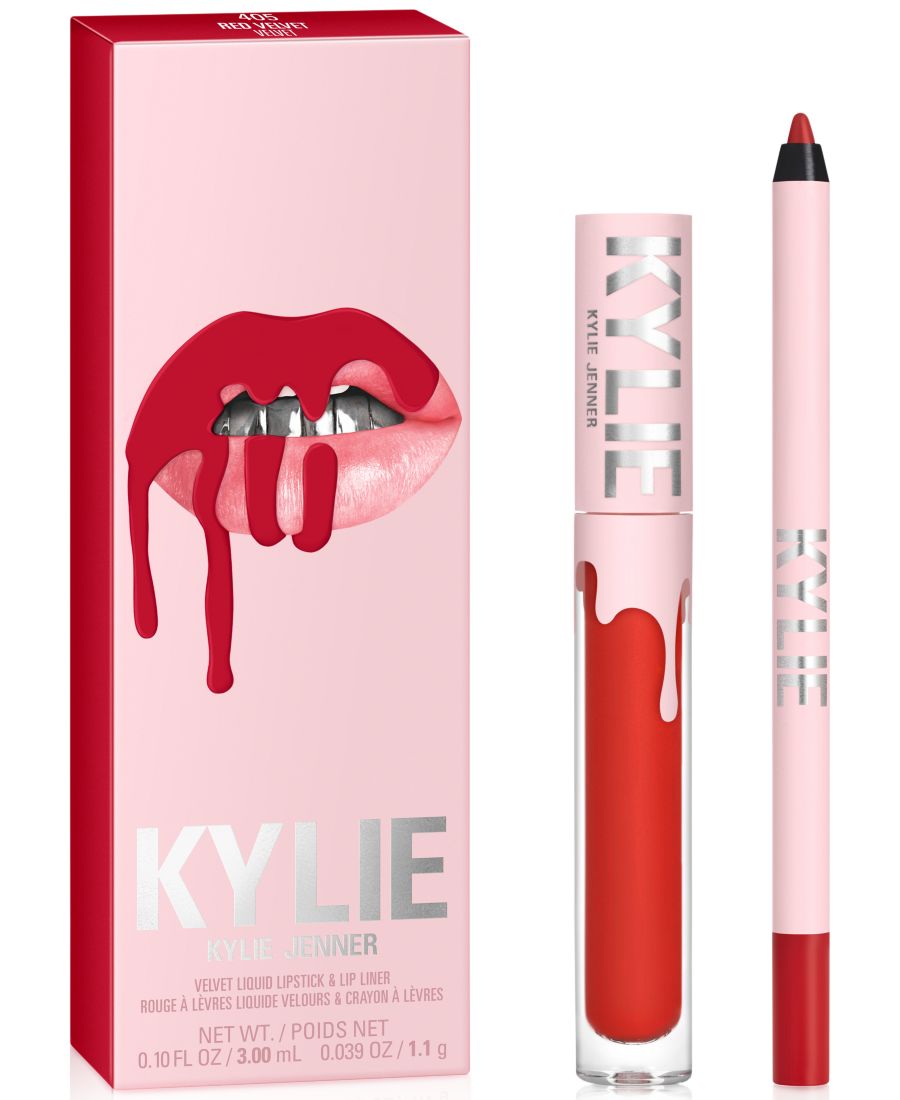 Набор из 2 бархатных помад Kylie Cosmetics, цвет 405 red velvet