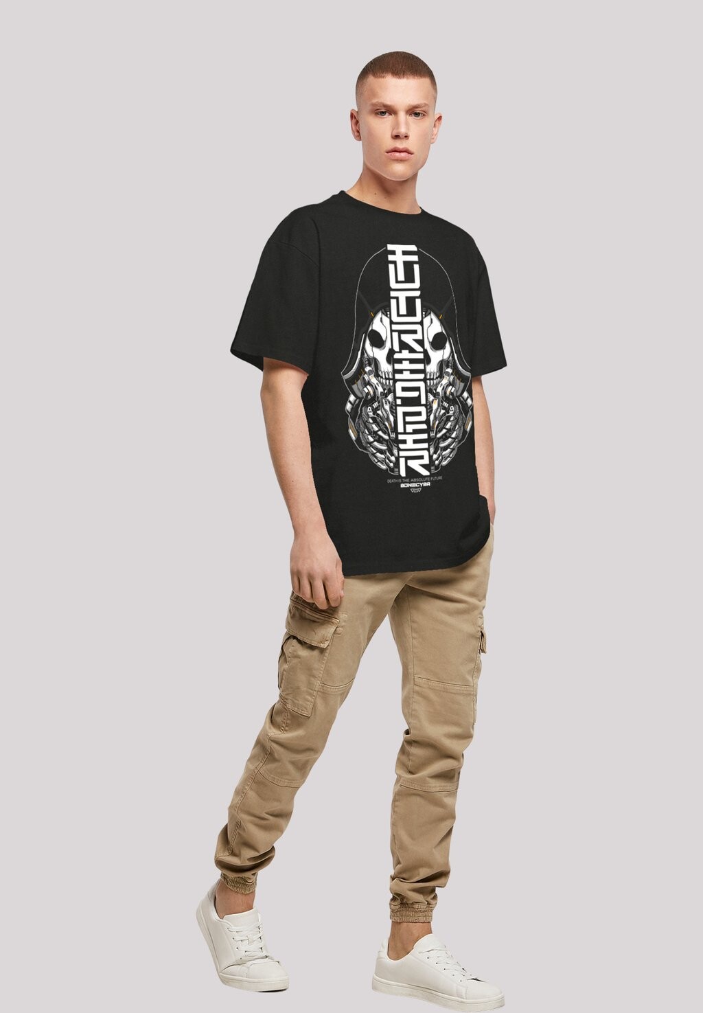 

Футболка с принтом CYBER BONE FUTUREAPER CYBERPUNK STYLES F4NT4STIC, черный