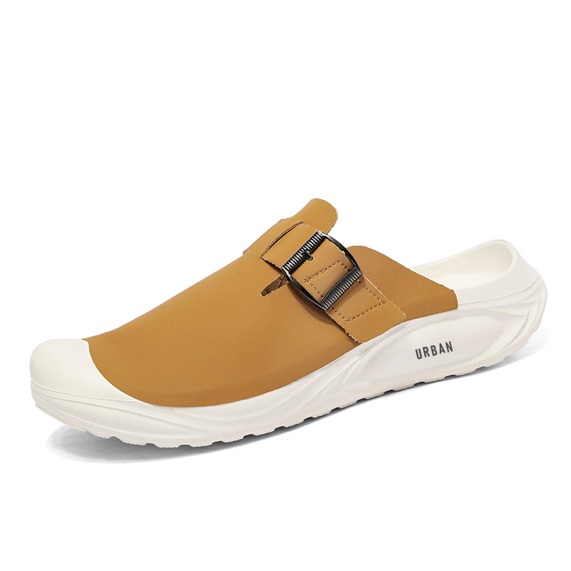 

URBAN AUTHENTIC Мужские противоскользящие закрытые тапочки с устойчивостью к истиранию - хаки, цвет Khaki