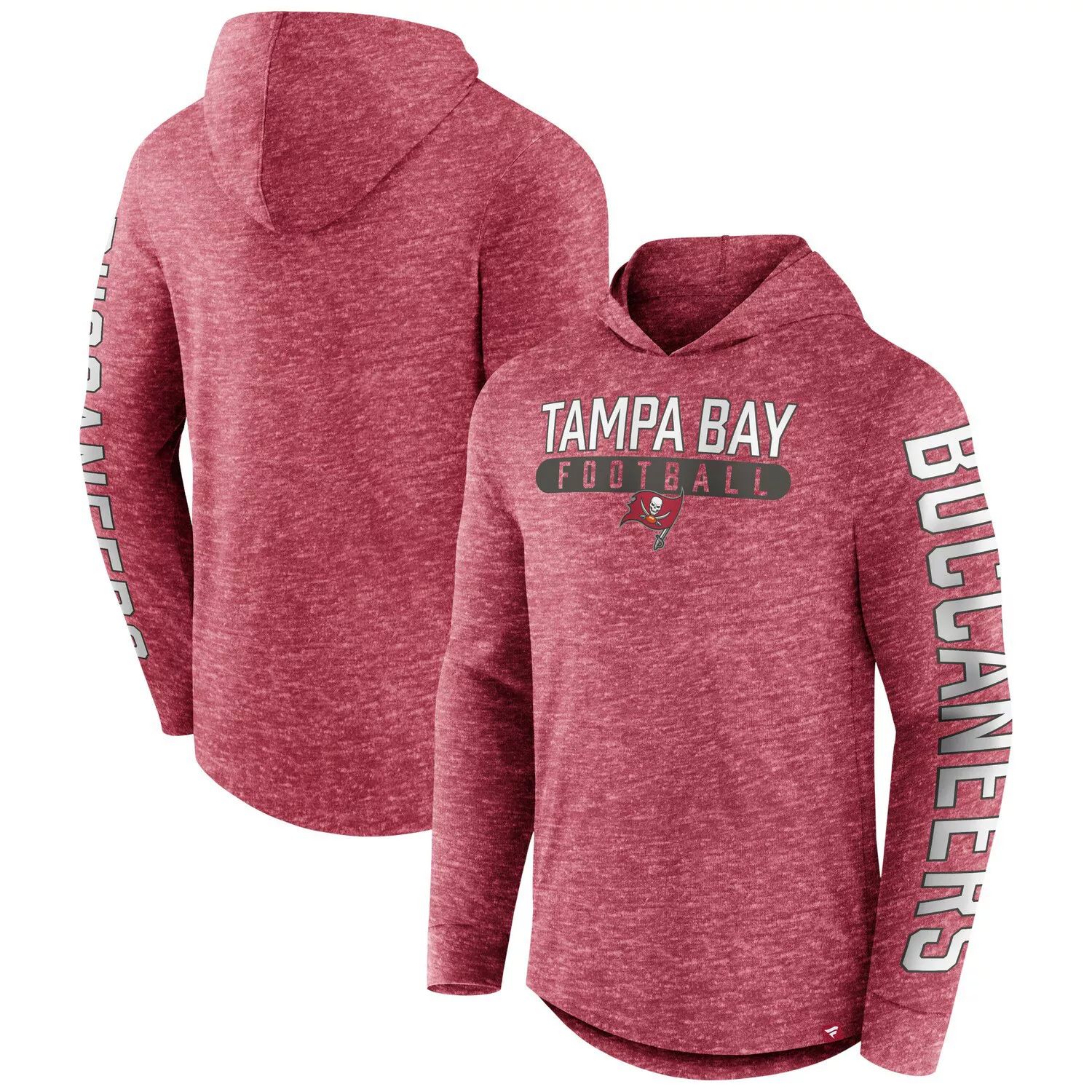 

Мужская футболка с капюшоном с длинными рукавами и логотипом Heather Red Tampa Bay Buccaneers Pill Stack Fanatics