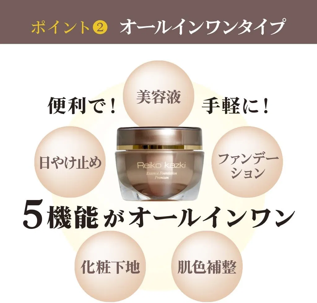 Тональный крем Kazuki Reiko Premium SPF 50+ PA++++ Pink Beige 25 г — фото 3