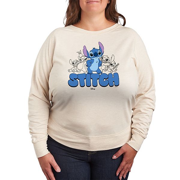 

Футболка с длинным рукавом Lilo & Stitch French terry plus size Disney