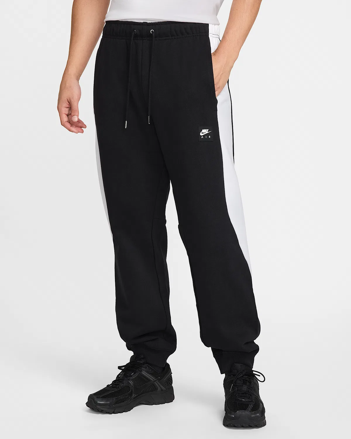 Мужские флисовые джоггеры Nike Air, Black/White/Black
