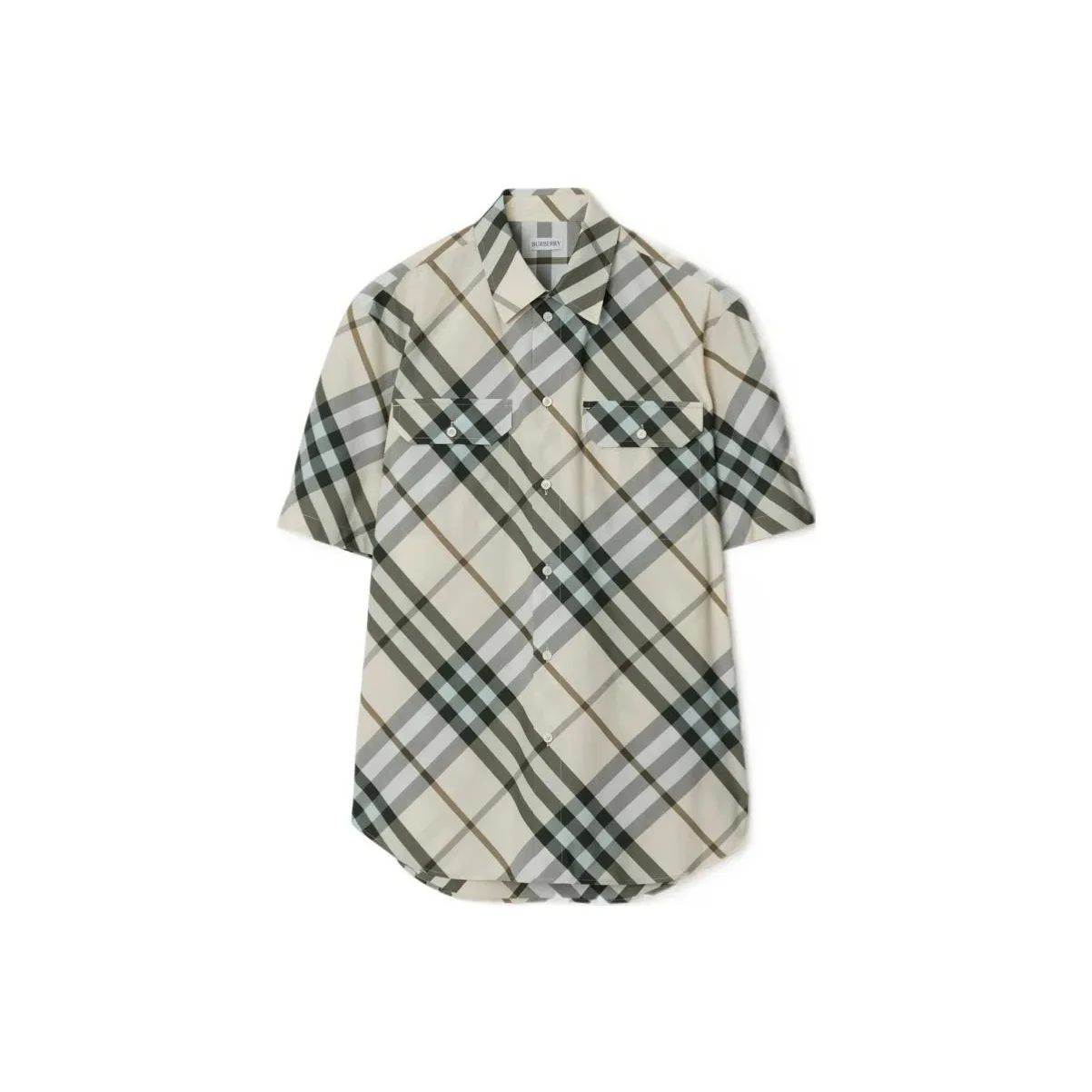 Рубашка Burberry Nova Check-jacquard, snowflake gypsum fibrosum, лето