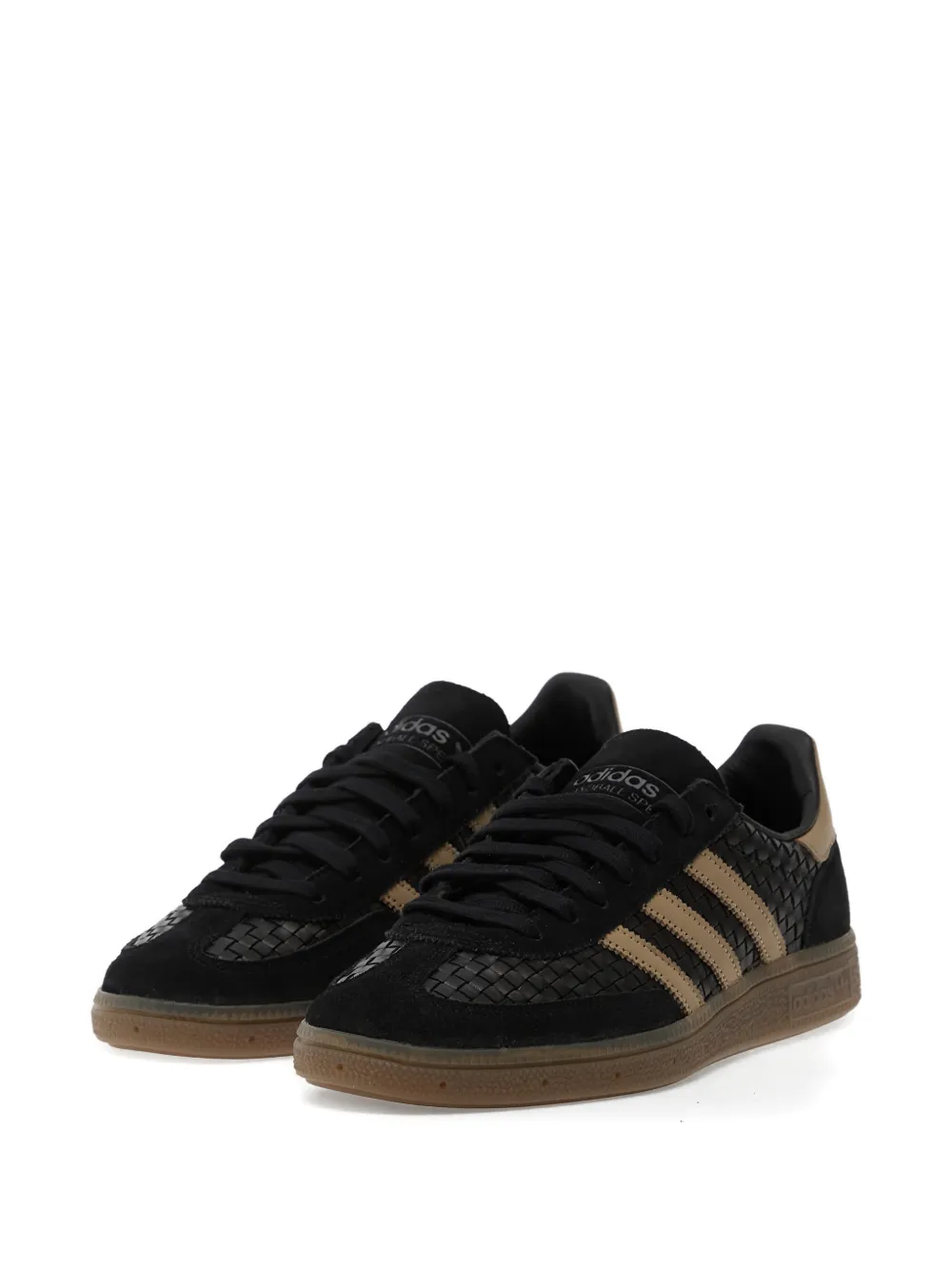 Кроссовки Handball Spezial с плетеными тремя полосками Adidas, черный — фото 2
