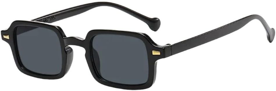 

Модные квадратные солнцезащитные очки для женщин, антибликовые, в стиле ретро, ​​с заклепками, прямоугольные, с защитой от УФ-излучения UV400, спортивные солнцезащитные очки для мужчин UJNHGQ, Black