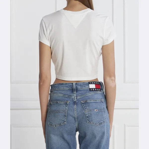 Укороченная футболка Lux университетского кроя Tommy Hilfiger, белый — фото 2