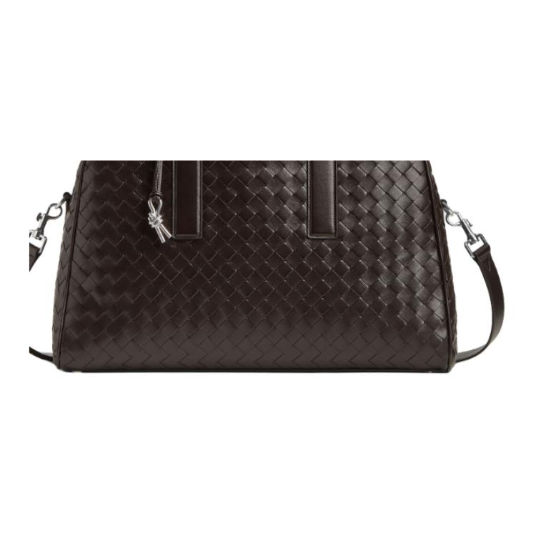 Bottega Veneta Intrecciato Cow Leather One Shoulder Handbag Men's Chocolate Brown — фото 4