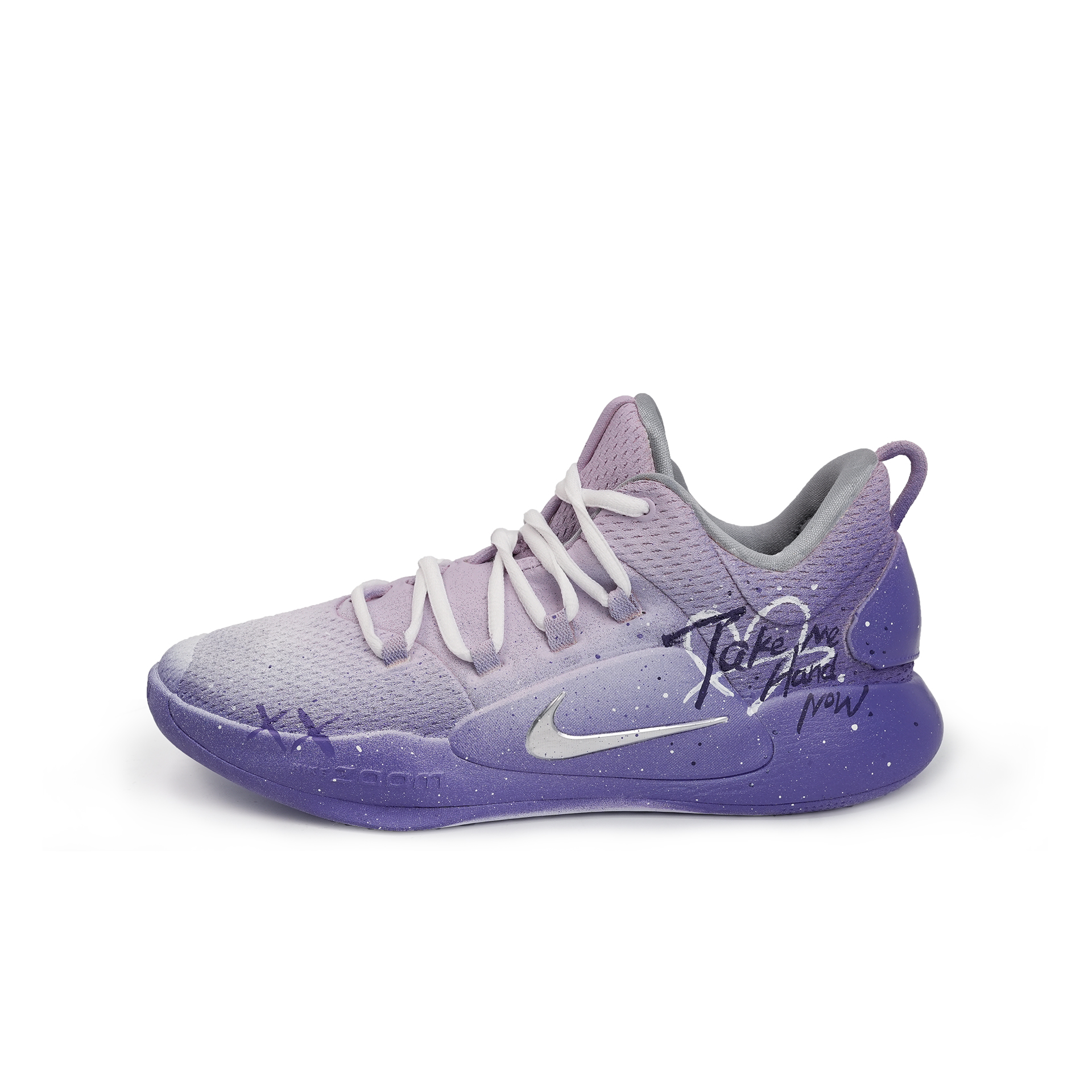 

Nike Баскетбольные кроссовки Hyperdunk X Cushioned с низким верхом, устойчивые к истиранию и скольжению, мужские, фиолетовые