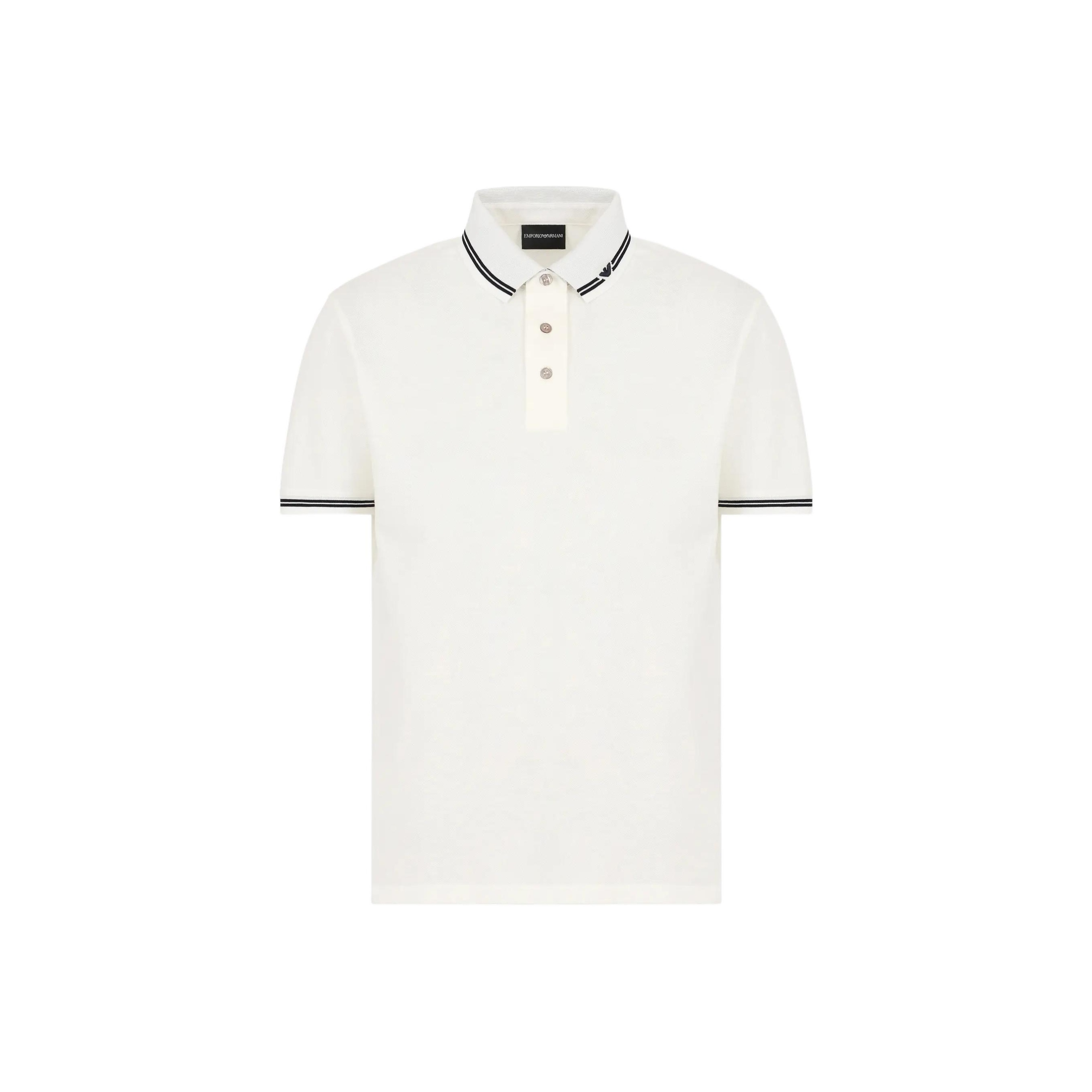 

Пике поло с отделкой воротника EMPORIO ARMANI, белый