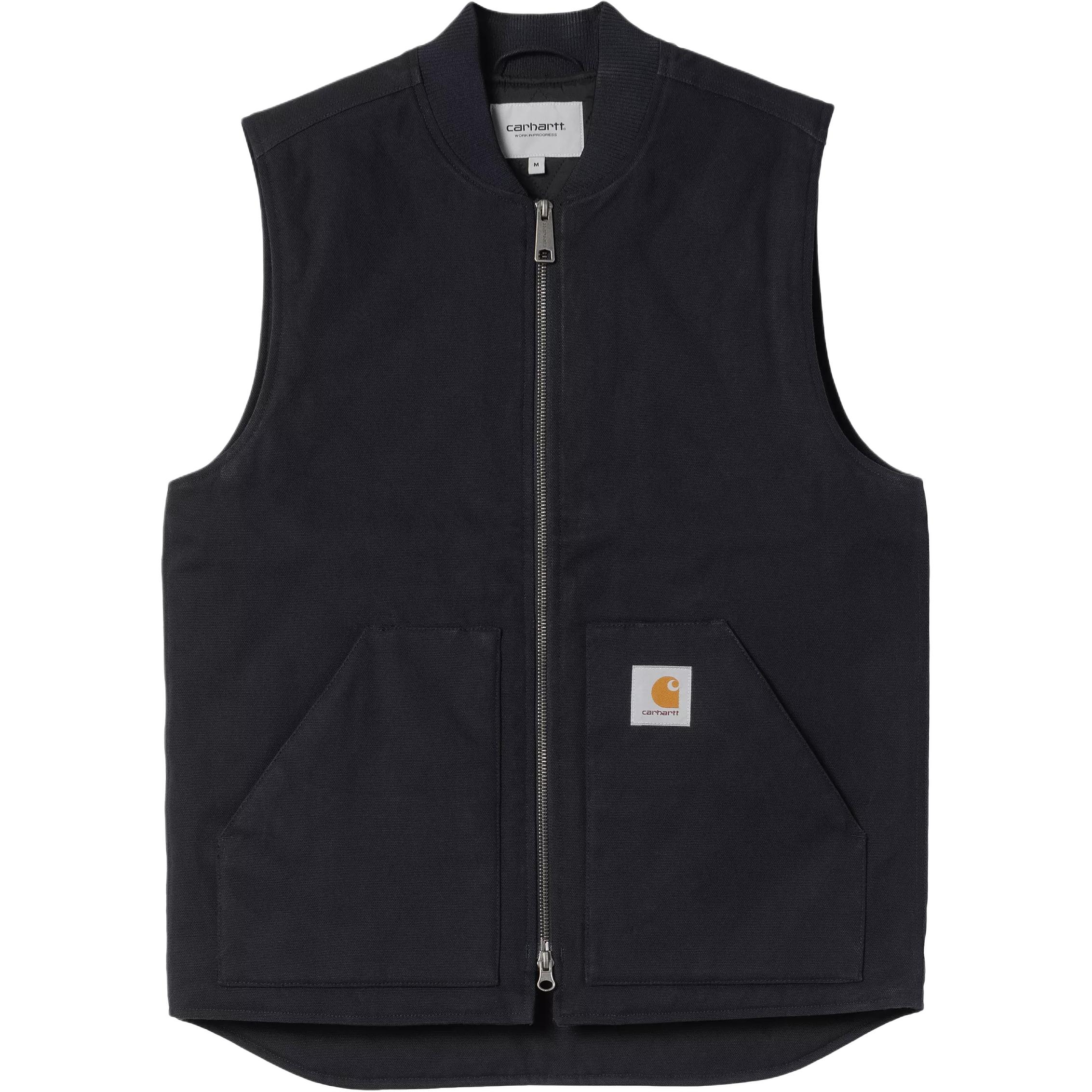 

Жилет с передней молнией и карманом-мешочком Carhartt WIP, темно-синий
