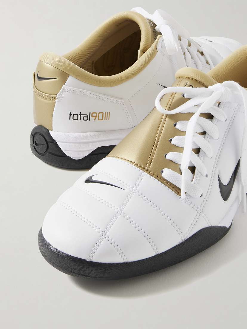 Кроссовки из металлизированной кожи T90 Nike, белый — фото 4