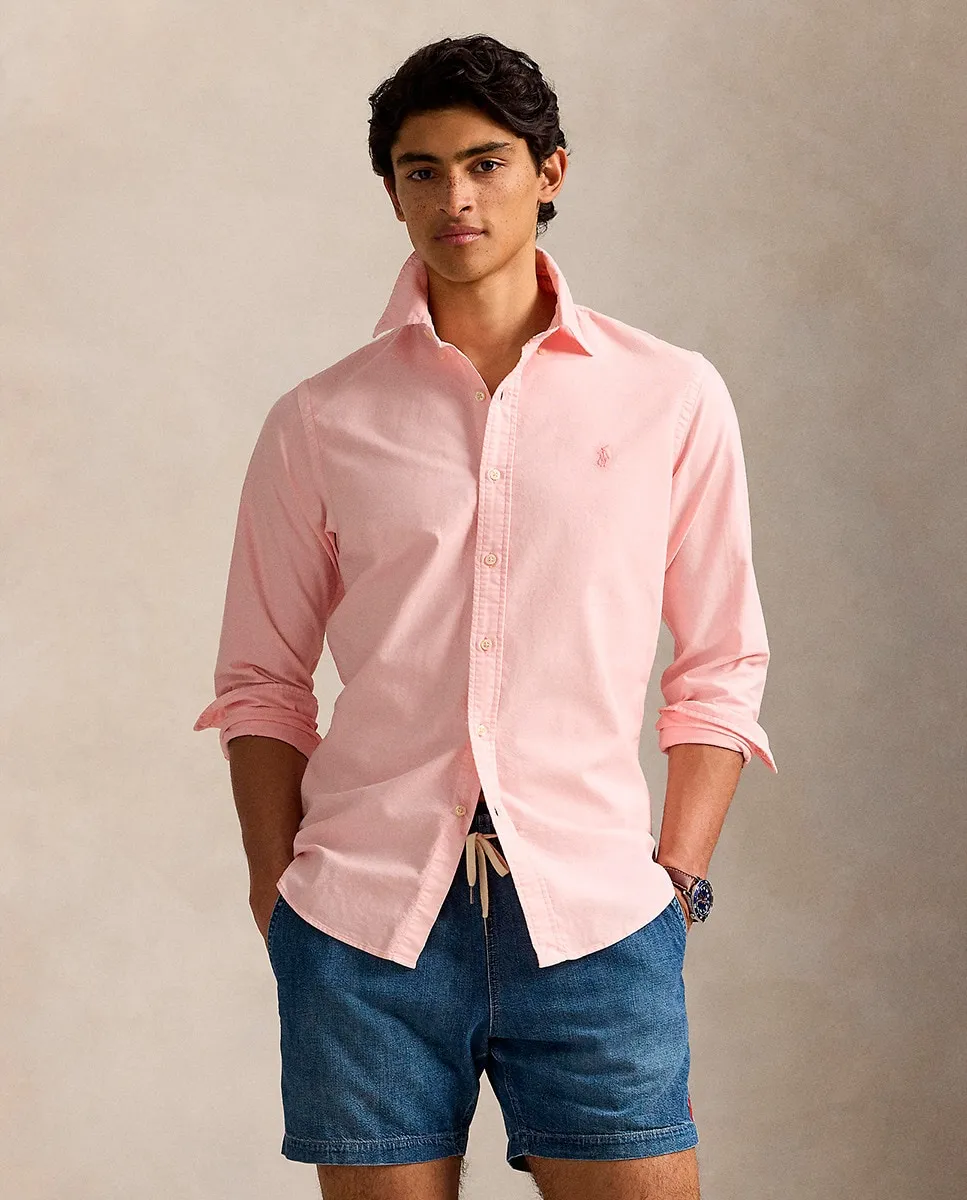 

Мужская рубашка из хлопка, прямого кроя Polo Ralph Lauren, розовый