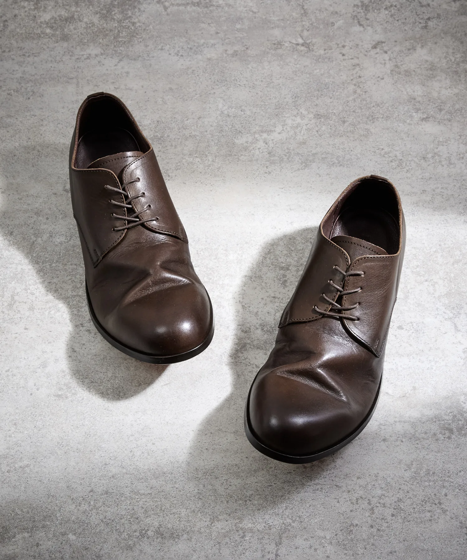 Мужские туфли Derby Plain Toe из натуральной кожи PADRONE PU7358-2001 темно-коричневые
