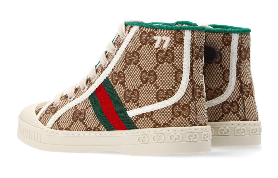 Кеды детские Gucci Tennis 1977, коричневый — фото 4