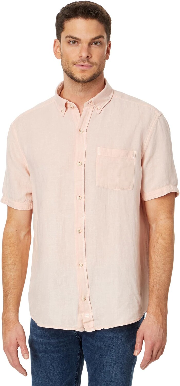 

Рубашка Johnston & Murphy Short Sleeve Antique Dyed Shirt, цвет Melon