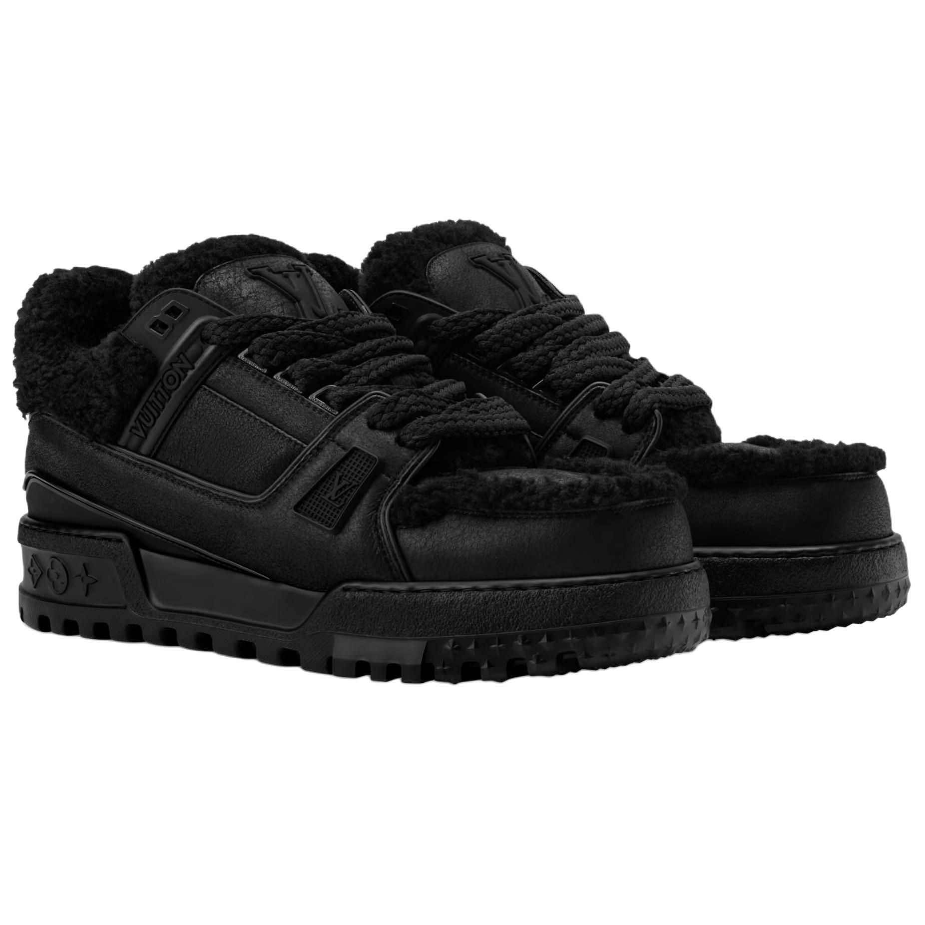 LOUIS VUITTON Тренировочные кроссовки Maxi Low top для скейтбординга мужские black — фото 3