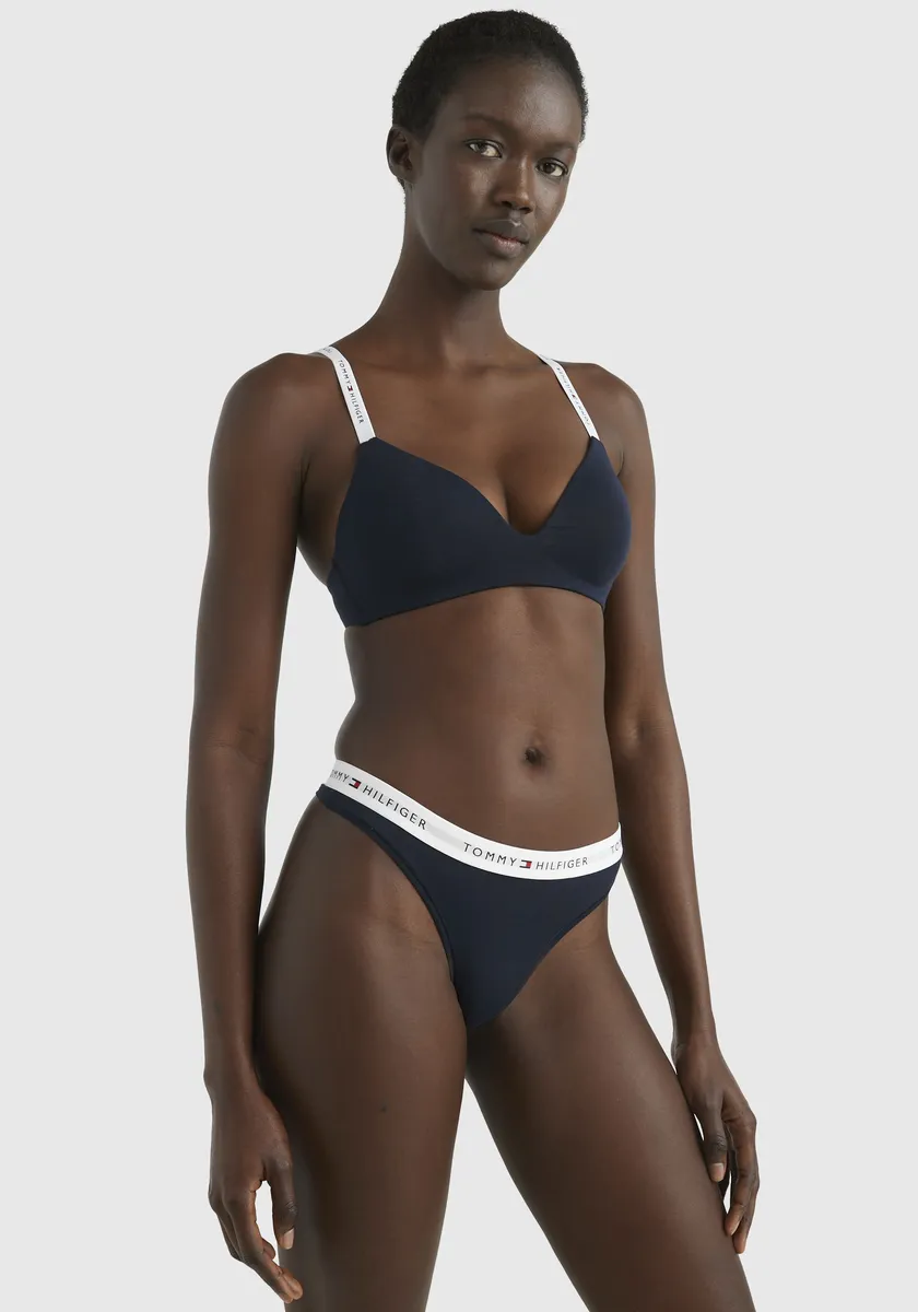 Трусики Tommy Hilfiger Underwear с логотипом на поясе, синий — фото 2