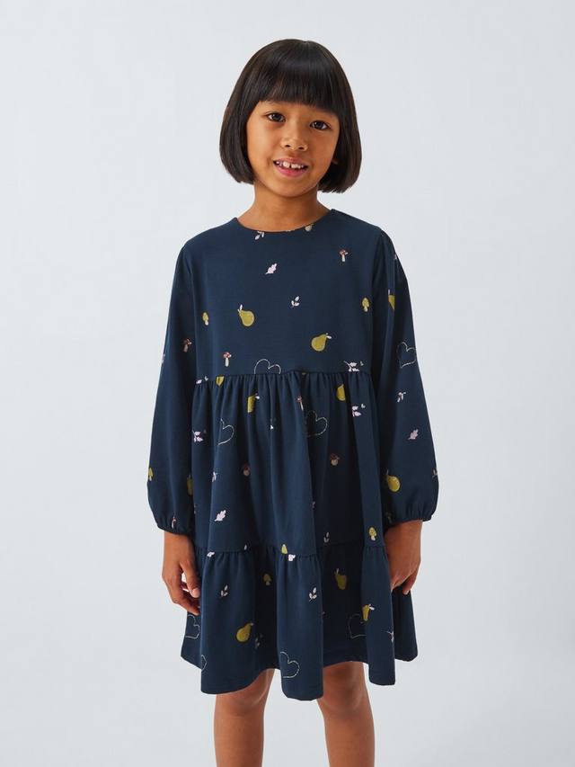 

Детское платье-джерси с принтом John Lewis, Navy
