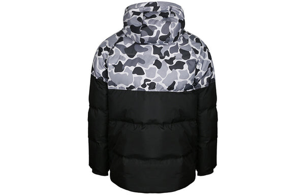 Пуховик adidas Neo COLOR BLOCK JKT Mens Black Down Jacket Thick Cot Running Jas Sport Kleding Mannelijke Wind-proof Hoodies, черный — фото 2
