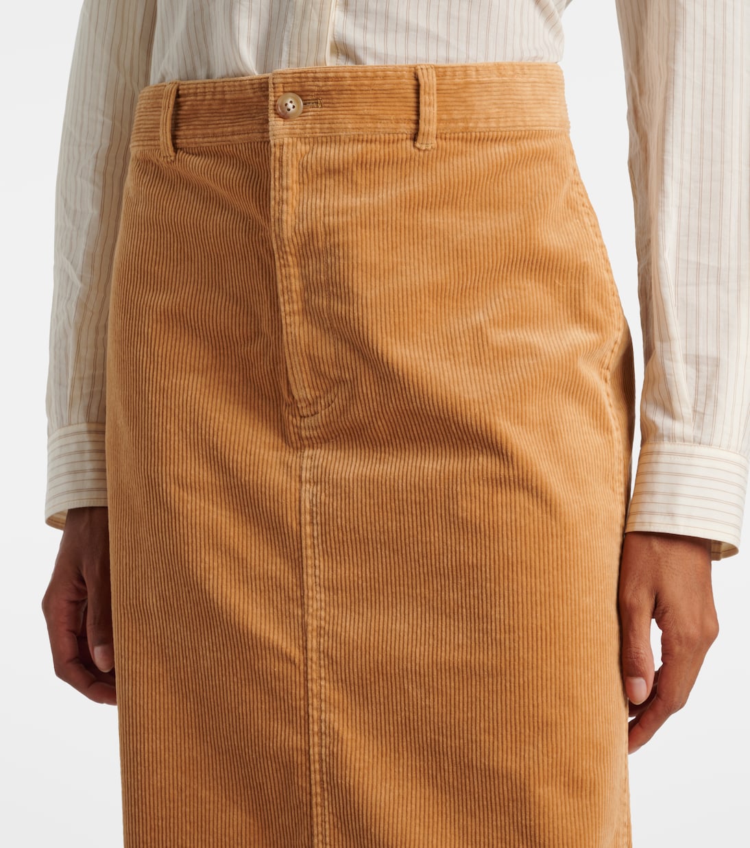 Юбка-карандаш из хлопкового вельвета Polo Ralph Lauren, Classic Camel — фото 4