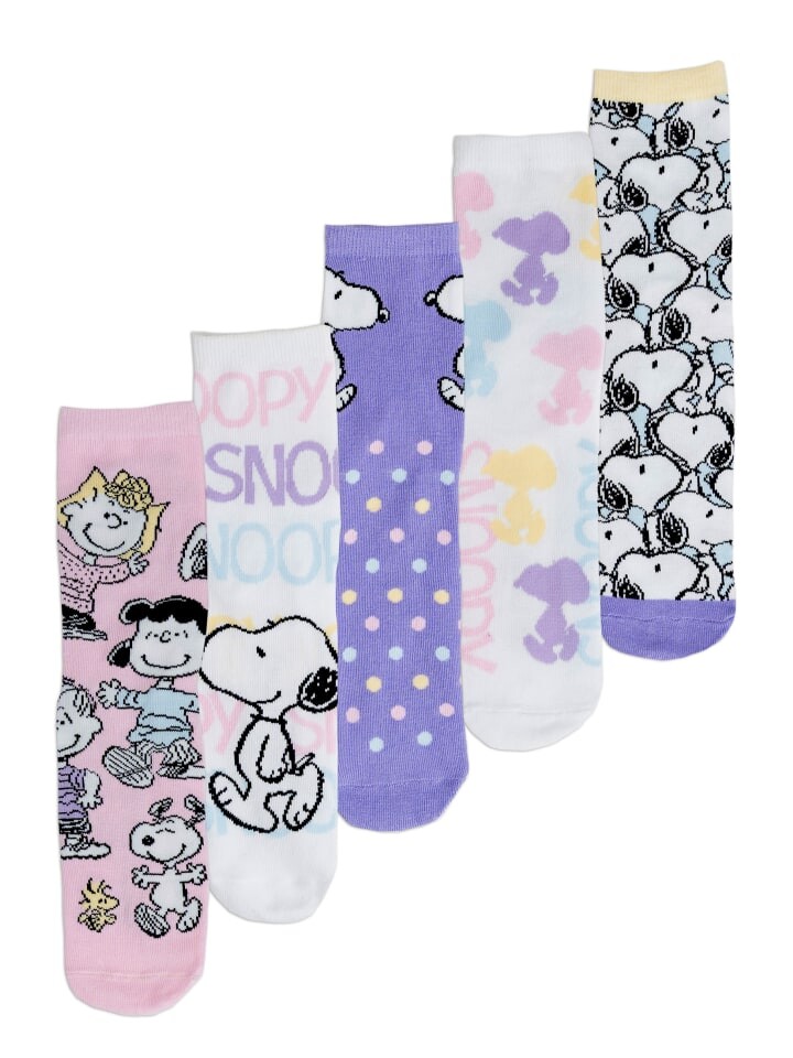 

Носки United Labels 5er Pack The Peanuts Snoopy Socken Sneaker Strümpfe, разноцветный