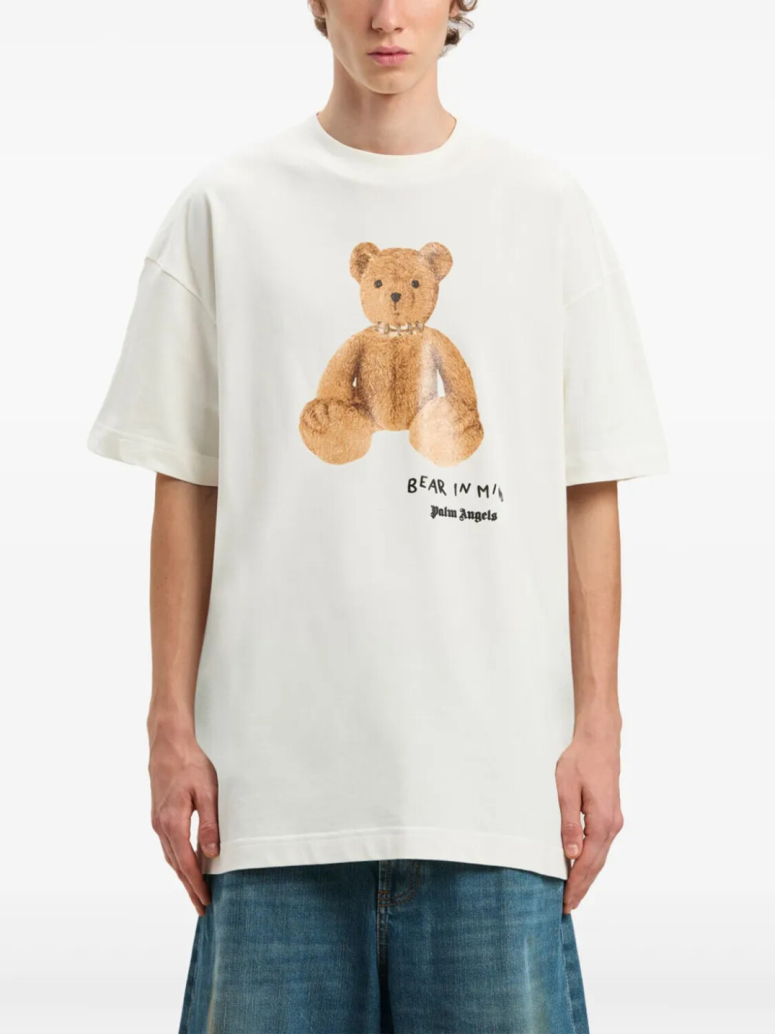 Palm Angels футболка Bear In Mind, белый — фото 3