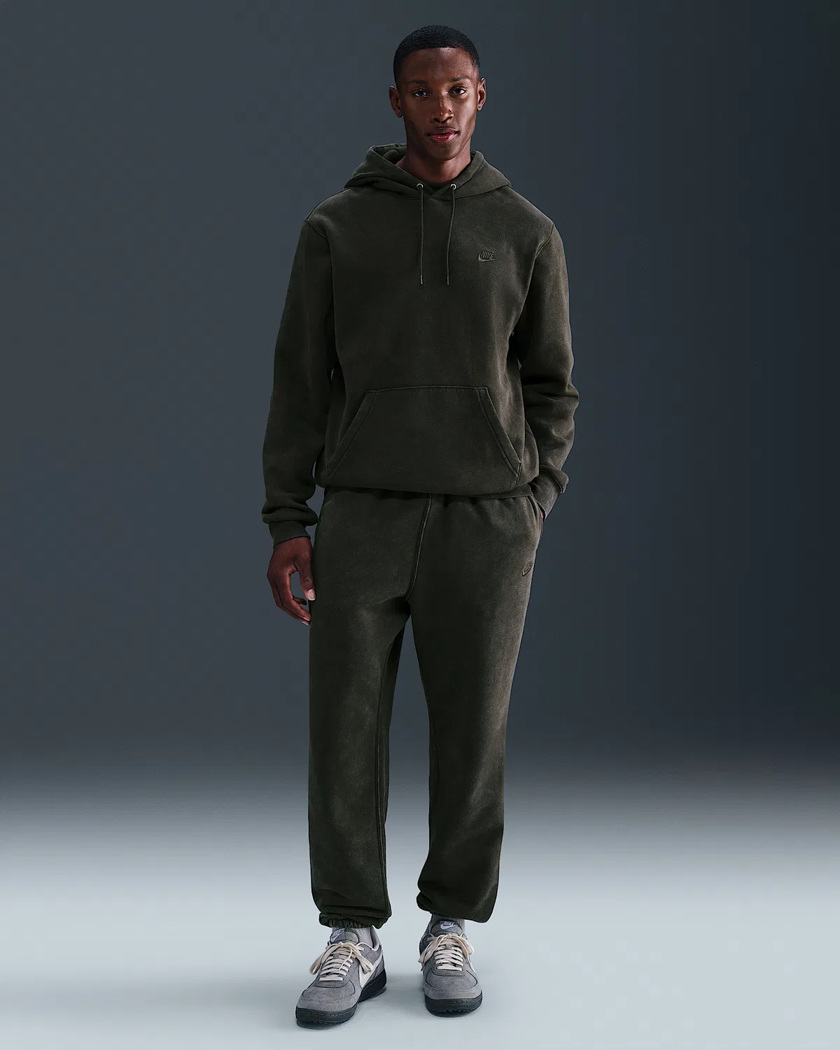Мужские флисовые штаны Nike Sportswear Club с манжетами, Sequoia/Sequoia