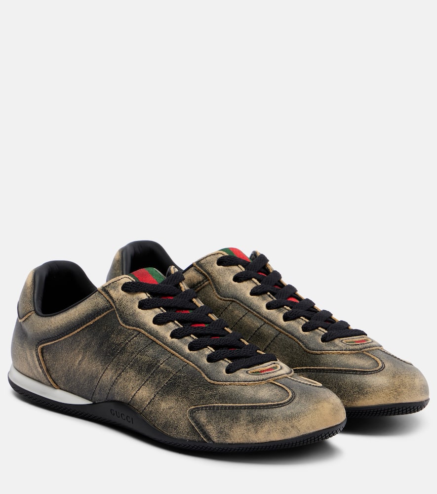 Кроссовки кожаные Shift Gucci, Black/Vrv/Vrv