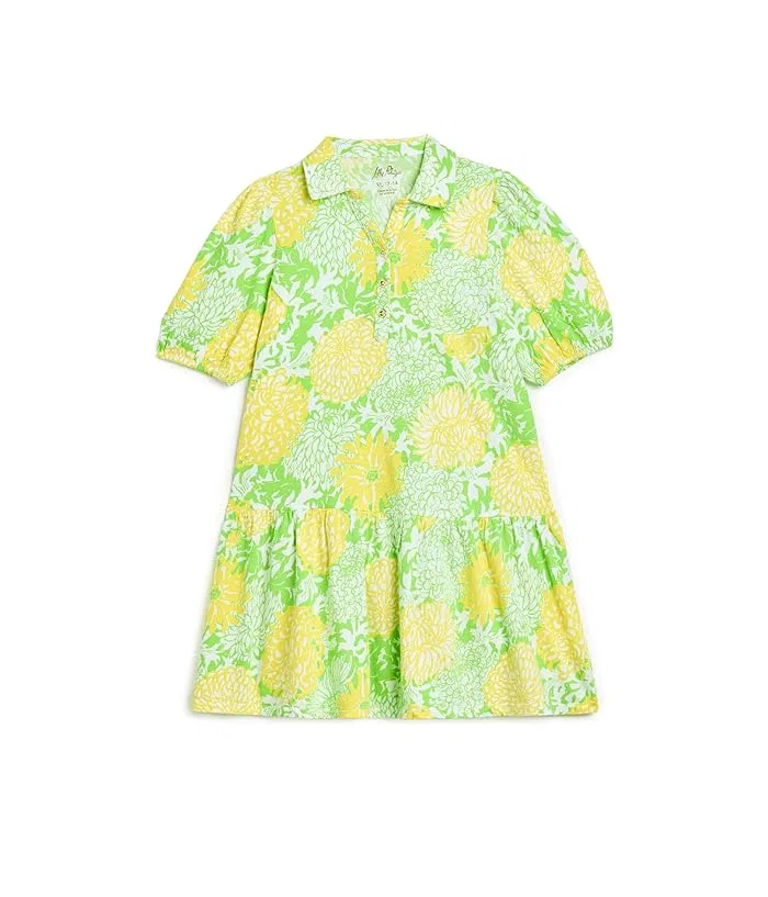 Платье с принтом Mini Bingley Lilly Pulitzer Kids, Crocodile Green Mumbo Jumbo